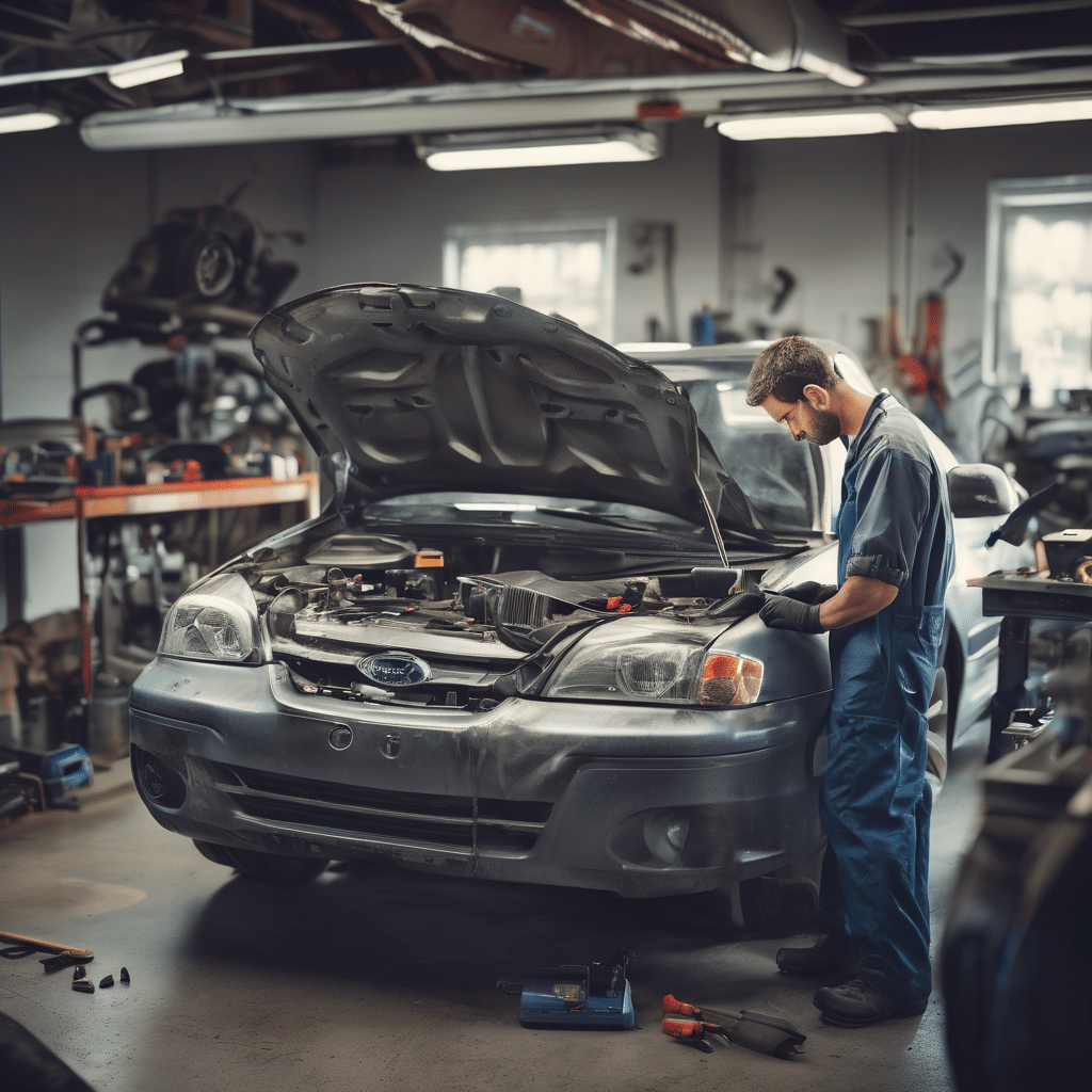 Pasos para reparar una abolladura en un taller profesional
